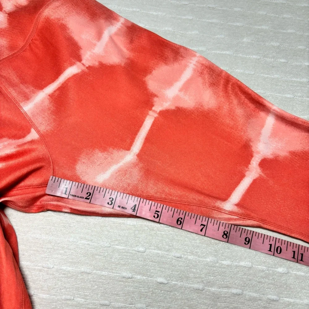 Nike Women's Dry-Fit Leggings-Madder Root&Clear Tie-Dye One Luxe Mid-Rise Size L